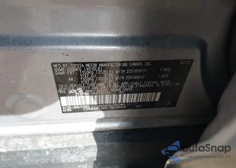 2021 Toyota Rav4 Xle z USA, uszkodzony, nr VIN 2T3P1RFV8MC190264